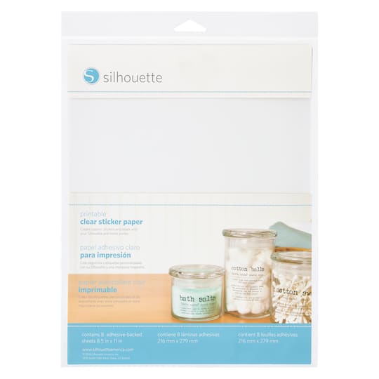 Silhouette&#xAE; Printable Clear Sticker Paper